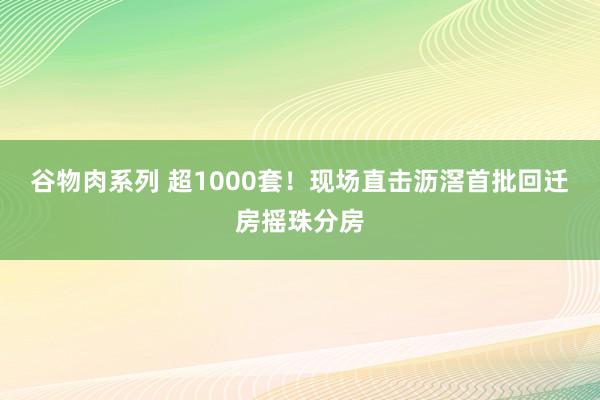 谷物肉系列 超1000套！现场直击沥滘首批回迁房摇珠分房