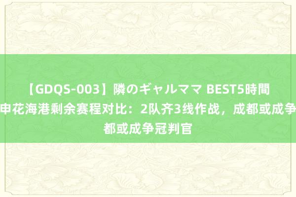 【GDQS-003】隣のギャルママ BEST5時間 Vol.2 申花海港剩余赛程对比：2队齐3线作战，成都或成争冠判官