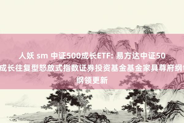 人妖 sm 中证500成长ETF: 易方达中证500质地成长往复型怒放式指数证券投资基金基金家具尊府纲领更新