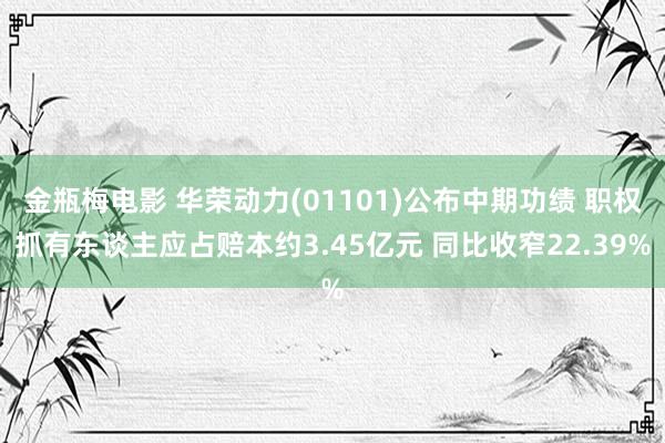 金瓶梅电影 华荣动力(01101)公布中期功绩 职权抓有东谈主应占赔本约3.45亿元 同比收窄22.39%